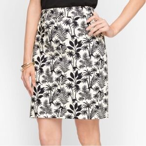 TALBOTS CANVAS A-LINE SKIRT - TROPICAL PRINT SIZE 16P